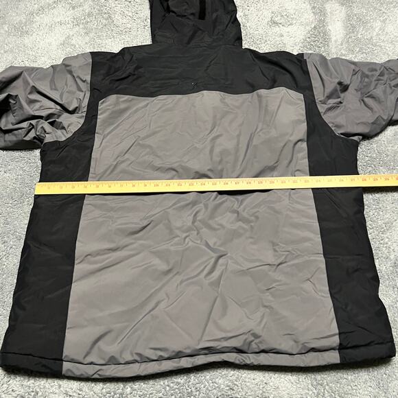 Columbia Coat Mens XXL Omni Heat Nylon Jacket Gray Hooded - Picture 6 of 10